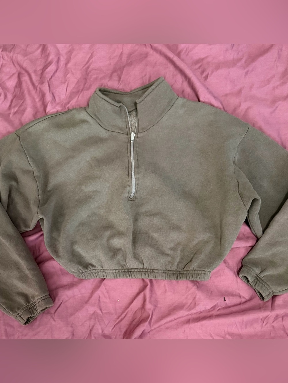 Los Angeles Apparel Cropped Zip up Pullover in Size XS/S